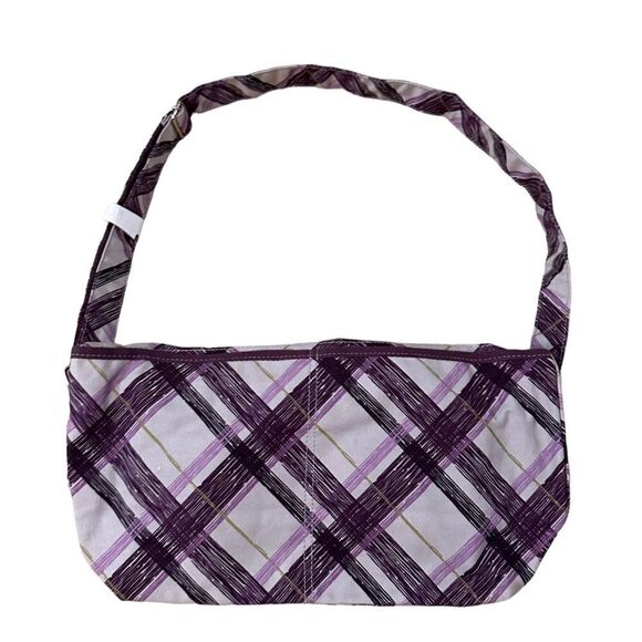 Thirty One ~ Purple Plaid Retro Metro Foldover Bag ~ convertible bag ~ multi use - Picture 9 of 10